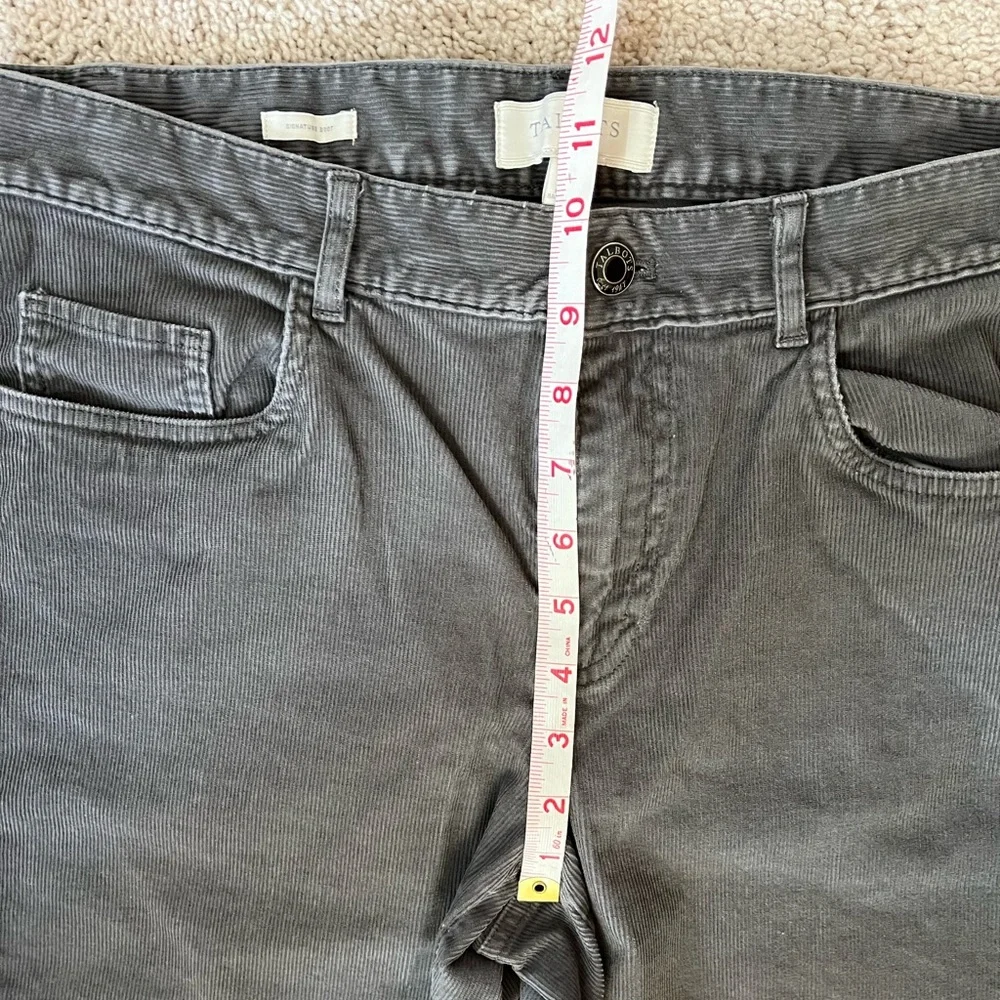 Talbots Signature Boot Cut Gray Cotton Corduroy Jeans Pants Women’s Size 8